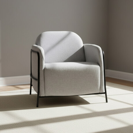 BUTACA TELA-Y-METAL GRIS ASHLEY