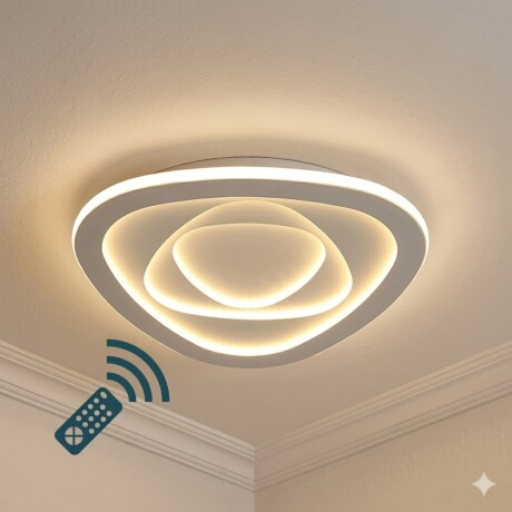 Plafón LED triangular a control remoto con funciones Plafón LED triangular a control remoto con funciones