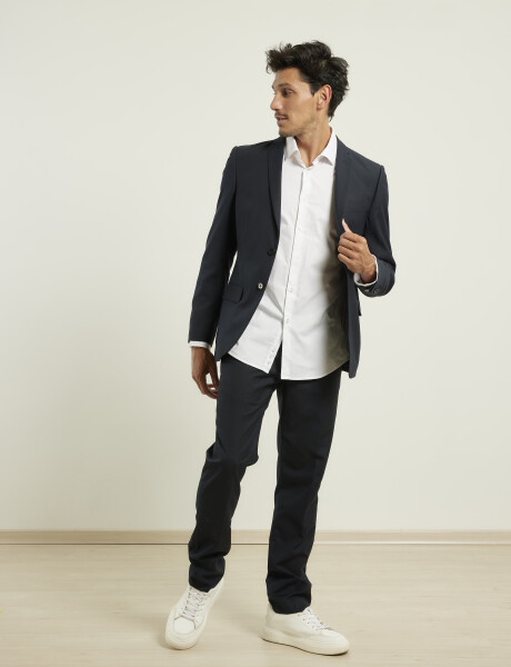 Traje Slim Fit Harrington Label Azul Oscuro
