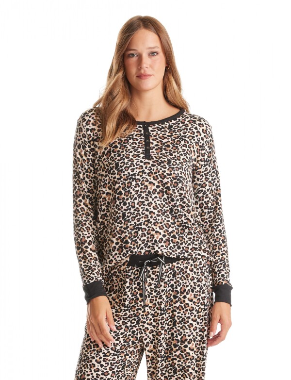 Pijama Con Pantalon MULTI/NEGRO