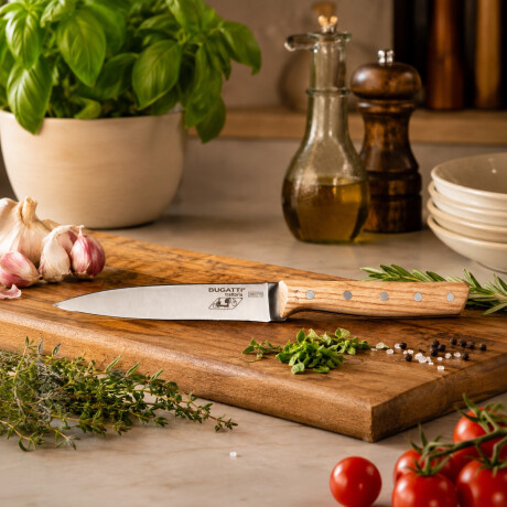 Cuchillo de Cocina Bugatti 12 cm Hoja de Acero Mango de Madera Cuchillo de Cocina Bugatti 12 cm Hoja de Acero Mango de Madera