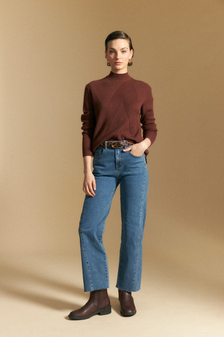 POLERA PIURA Marrón Corteza