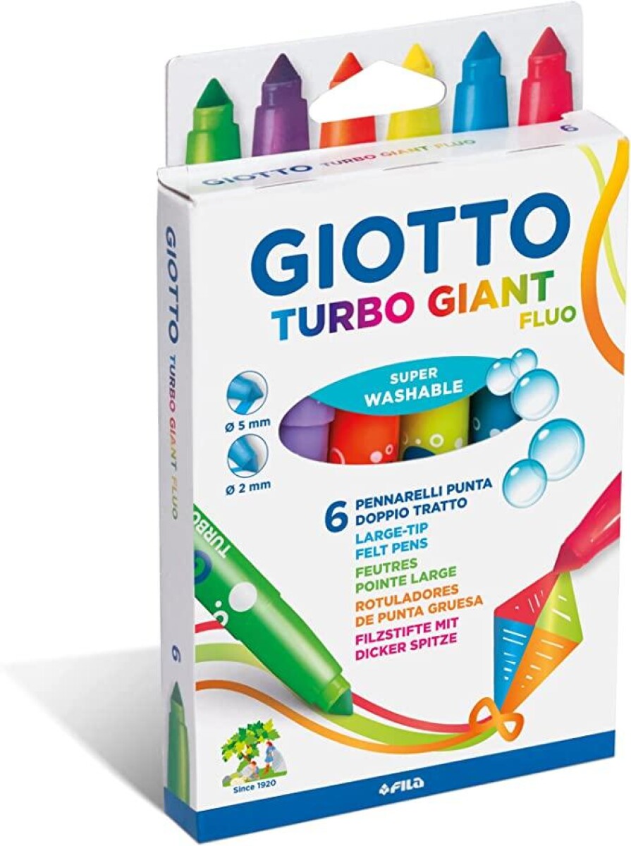 Marcador GIOTTO Giant Fluo *6 colores 