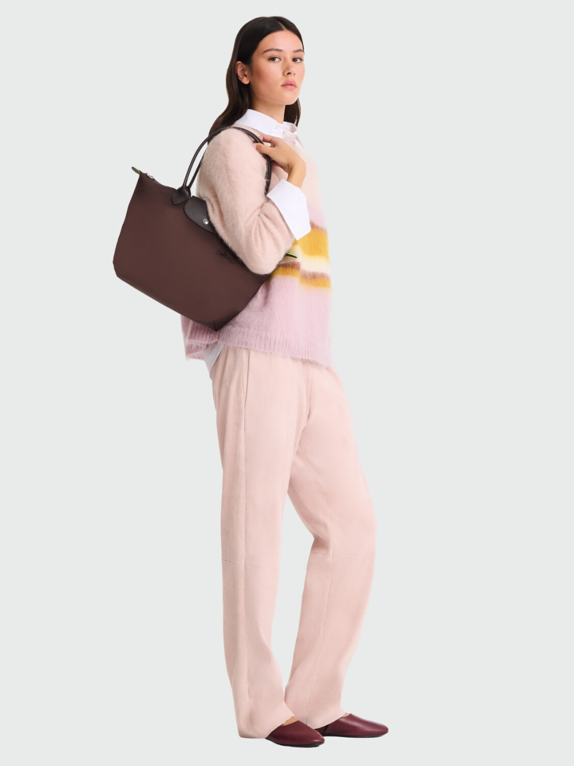 LONGCHAMP - Le Pliage Green M Negro Estampado