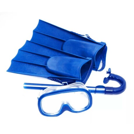 Set de Buceo Infantil con Snorkel Máscara y Patas de Rana Azul