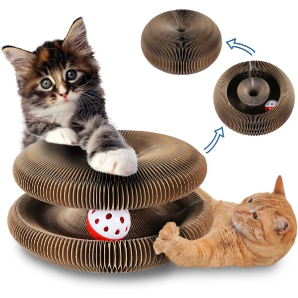 Juguete Expandible Rascador De Gatos Dona Acordeon Yerba Juguete Expandible Rascador De Gatos Dona Acordeon Yerba