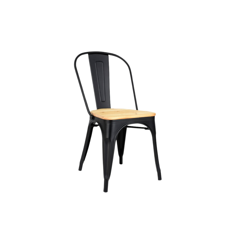 Silla Tolix Lumax Metálica Vintage Con Asiento De Madera Para Comedor Y Cocina Silla Tolix Lumax Metálica Vintage Con Asiento De Madera Para Comedor Y Cocina