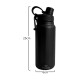 Botella deportiva doble pared 750 ml NEGRO