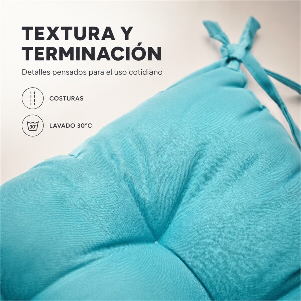 Almohadon Cuadrado Para Silla Eames Butaca Auto Colores Celeste