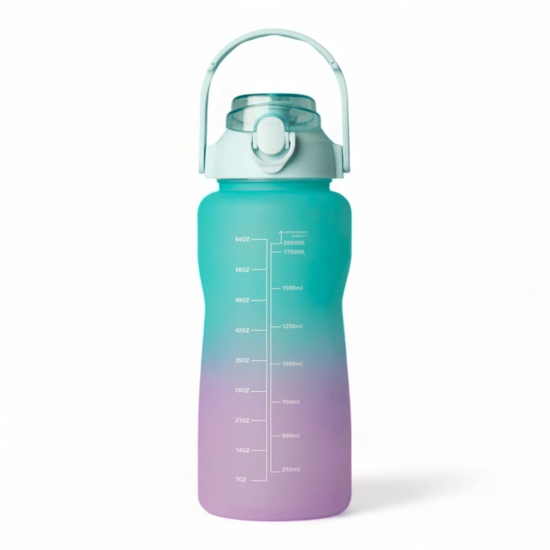 Pack De 3 Botellas De Agua Motivacional Gym Turquesa