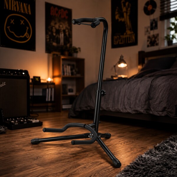 Soporte Para Guitarra Bajo De Pie Regulable Universal Acero IMBACK Color Negro Soporte Para Guitarra Bajo De Pie Regulable Universal Acero IMBACK Color Negro