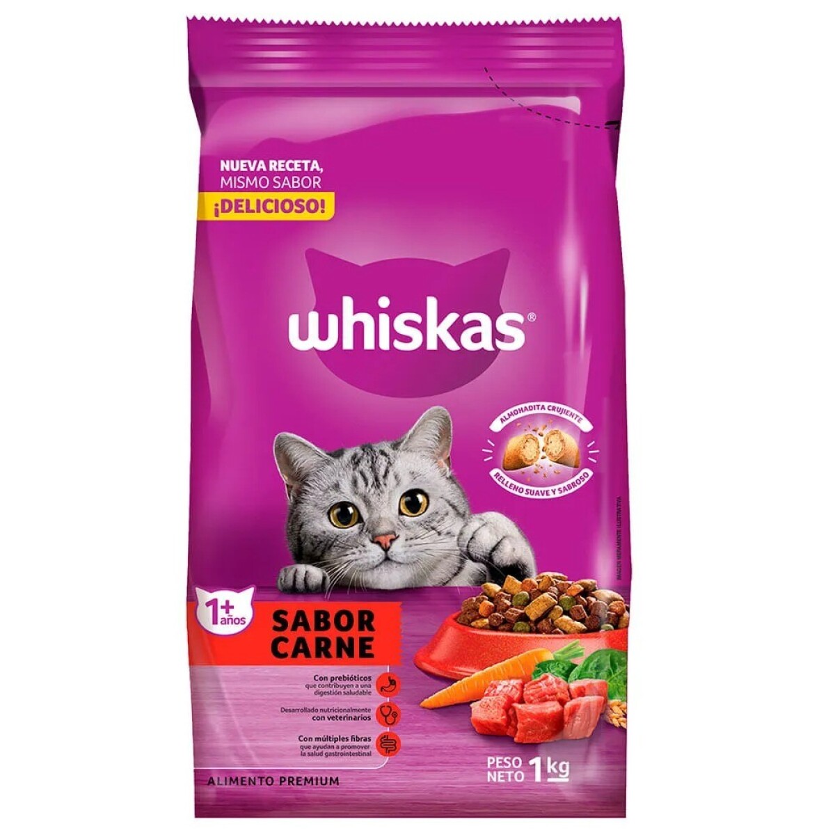 WHISKAS CARNE 1 KG 