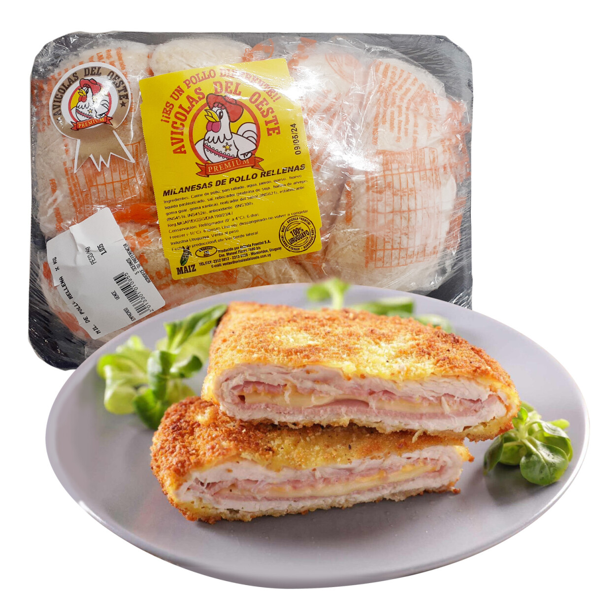 Milanesa de Pollo Rellena x KG 