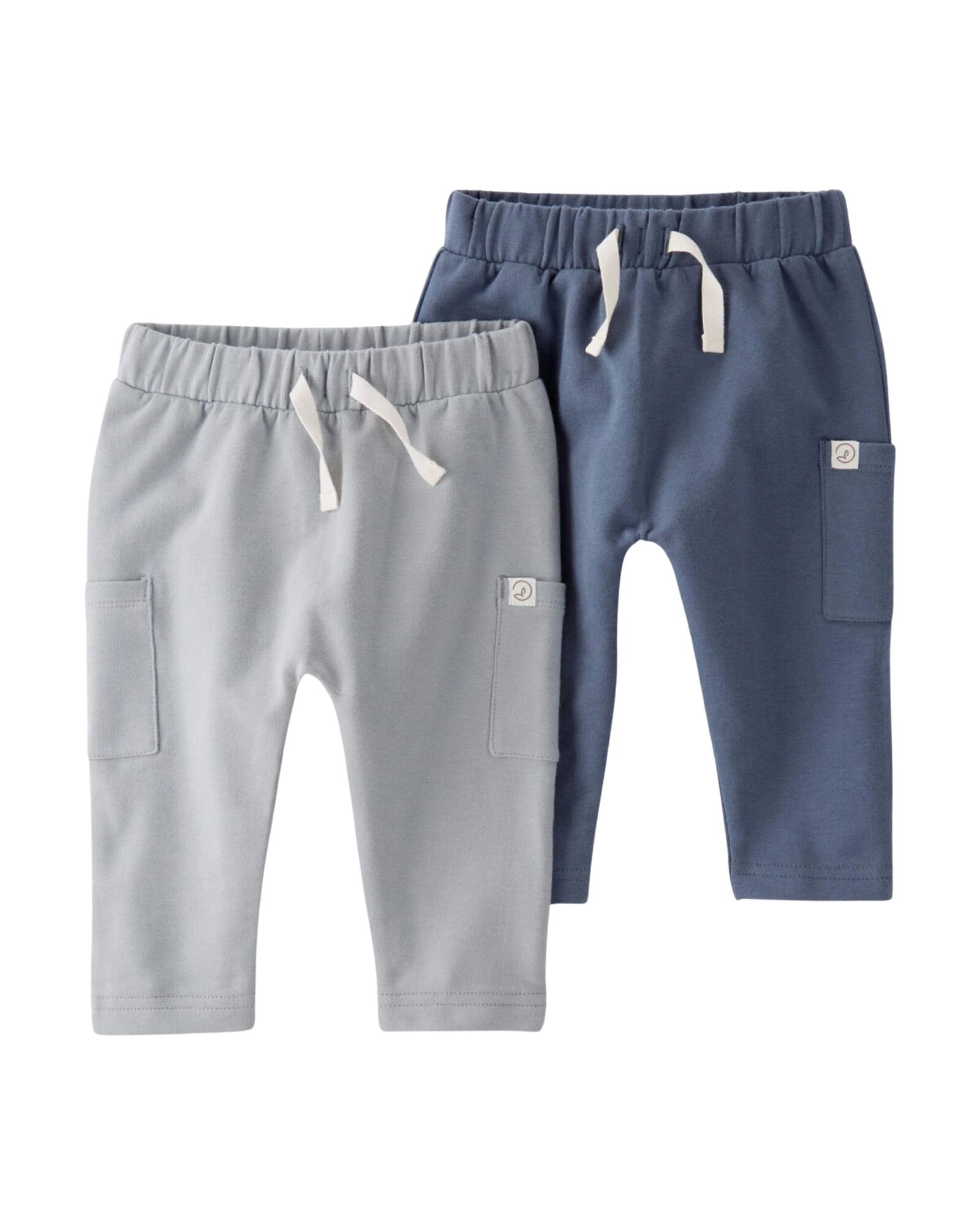 Pack dos pantalones deportivos de algodón orgánico Sin color