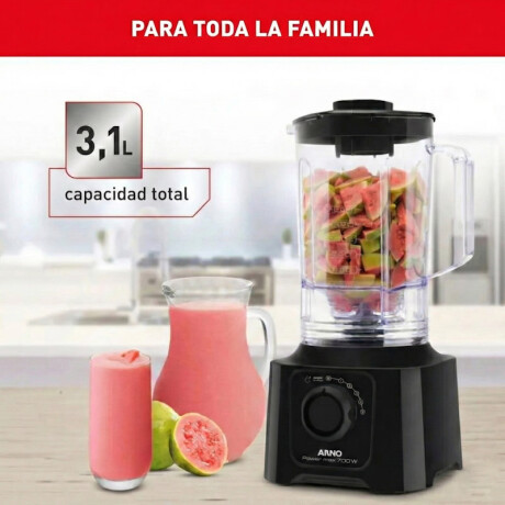 Licuadora Arno Power Max | Potencia de 700w | Jarra de 3,1 Lts. | Color negro. Licuadora Arno Power Max | Potencia de 700w | Jarra de 3,1 Lts. | Color negro.