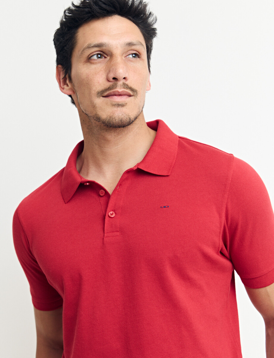 520752 REMERA HARRINGTON LABEL Rojo Oscuro