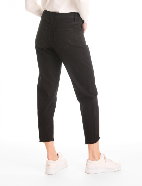 Pantalon Crop & Desflecado NEGRO