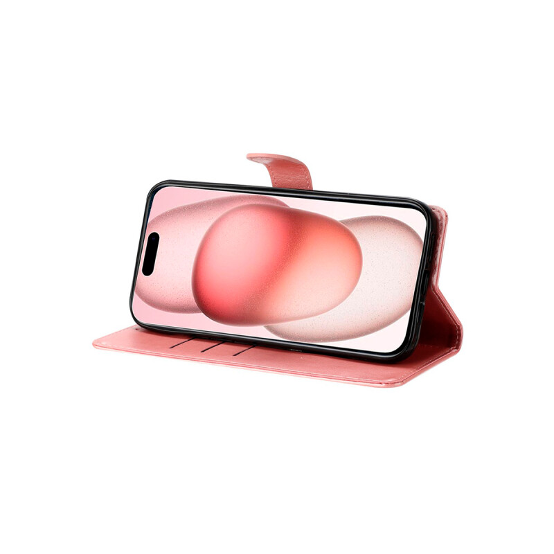 Flip cover para iPhone 16 diseño mariposas color rosa Flip Cover Para Iphone 16 Diseño Mariposas Color Rosa