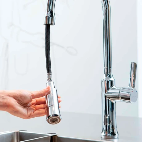 GRIFERIA DE MESADA COCINA MONOCOMANDO CROMO CLEVER 000