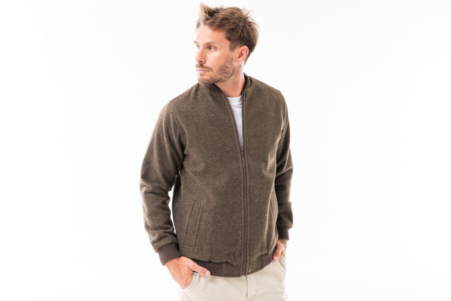 CAMPERA CORTA LANA Marrón