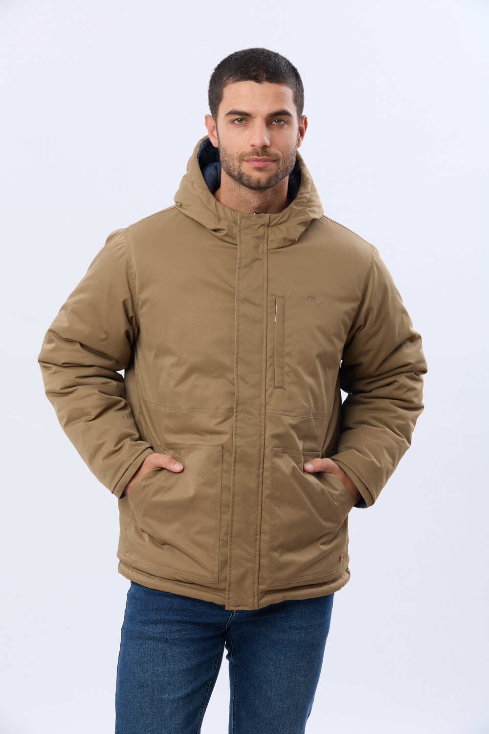 CAMPERA REVERSIBLE CAPITONEADA Azul