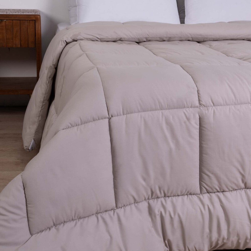 ACOLCHADO 2 PLAZAS ALGODON BLANCO PLUMI PERLA