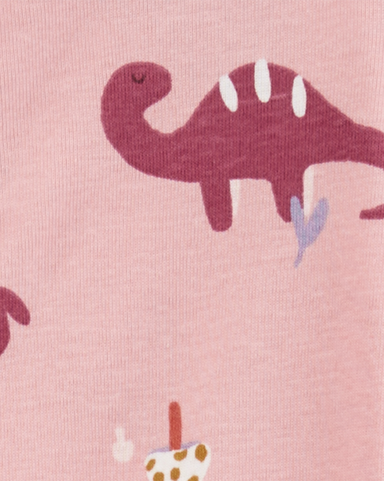 Pijama uno pieza de algodón, con pie, rosado, diseño dinos. Talles 2-5T Pijama uno pieza de algodón, con pie, rosado, diseño dinos. Talles 2-5T