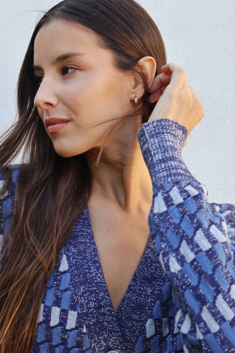Cardigan Box Azul