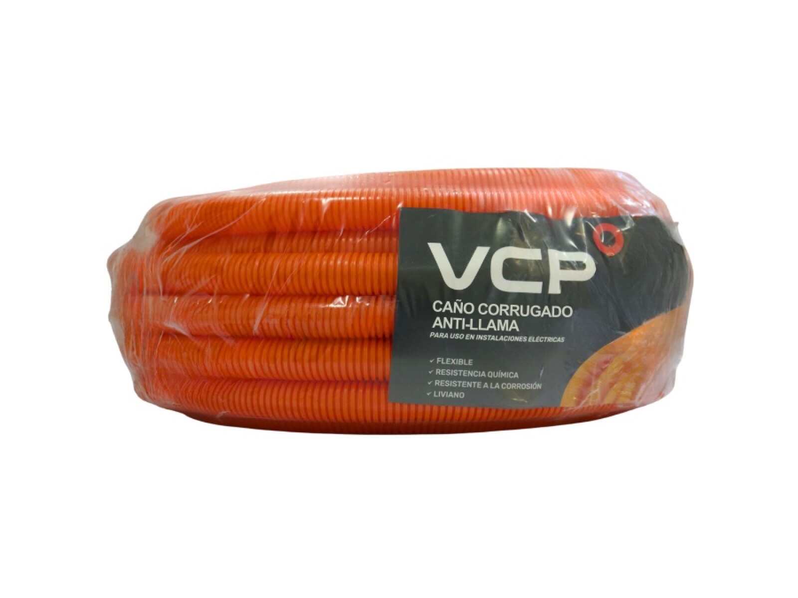 CAÑO CORRUGADO ANTILLAMA 20 MM 50MTS. NARANJA VCP 