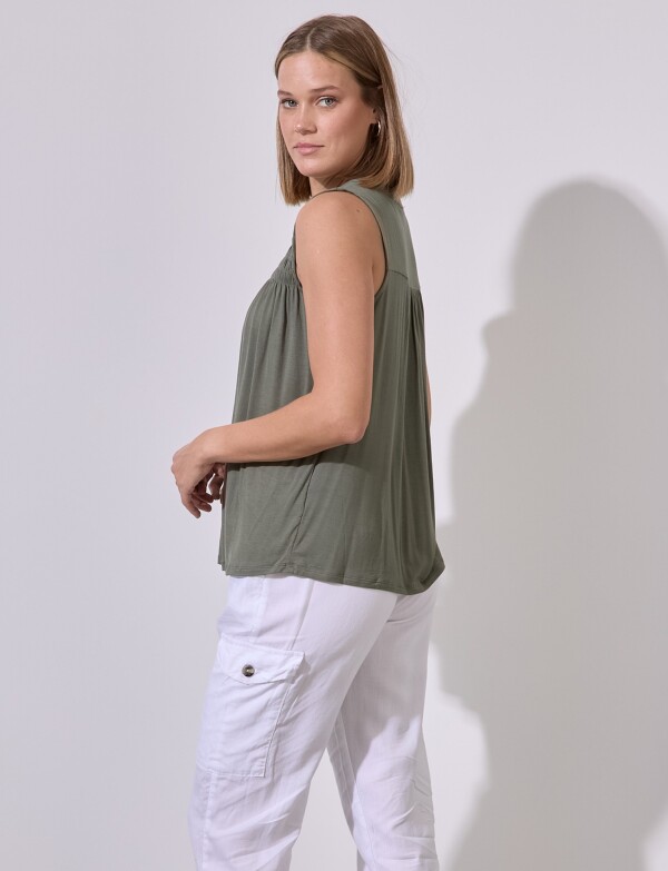 Musculosa Frunces VERDE