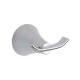 PERCHA DOBLE DE BAÑO ALESIA CROMO BRILLANTE METALICA CROMO