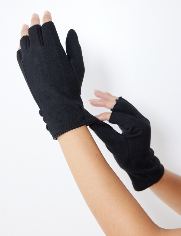 Guantes Suede Crop NEGRO