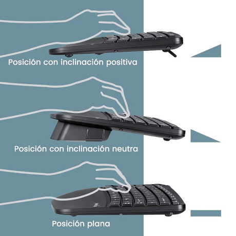 Combo Mouse Y Teclado Ergonómicos Inalámbricos Perixx 606 001