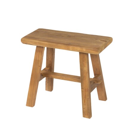 TABURETE RECTANGULAR NATURAL/BEIGE TECA 1