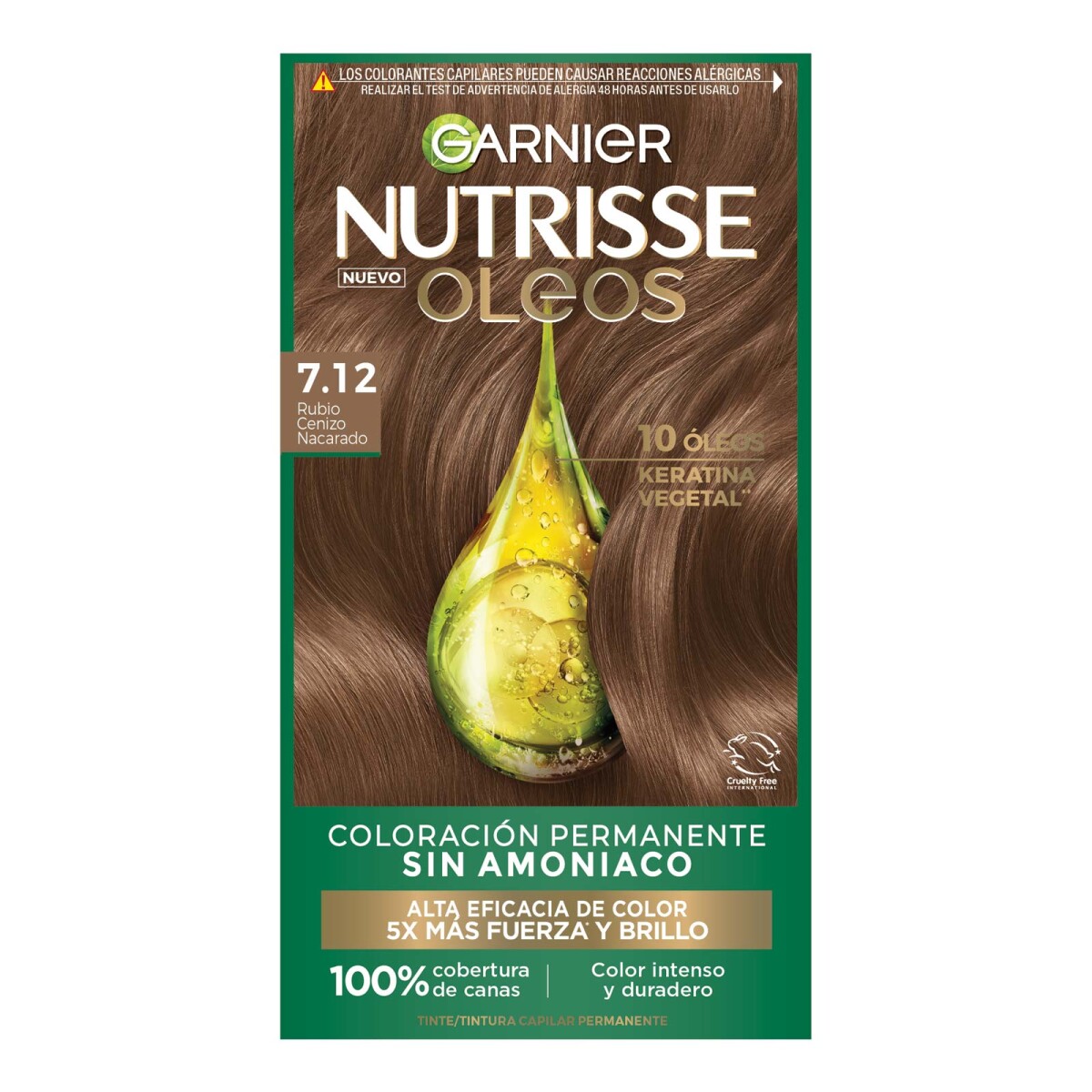 Garnier Nutrisse oleos Sin amoníaco - 7.12 Rubio cenizo nacarado 