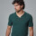 Remera tejida m/c lisa verde