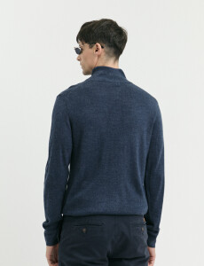 470415 REMERA HARRINGTON LABEL Azul Melange