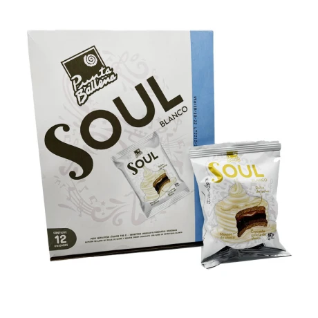 Alfajor SOUL Blanco X12 PUNTA BALLENA 60Grs Alfajor SOUL Blanco X12 PUNTA BALLENA 60Grs