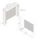 Barra de Isla Canelada MDF Nature 120 cm – Diseño Moderno para Cocina GAMAS DE BEIGE