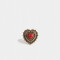 Anillos Medianos y Grandes Con corazón Anillo Corazón Antique - Dorado