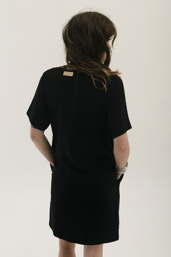 VESTIDO ONDAS NEGRO