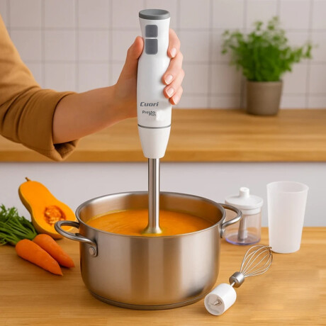 Mixer c/Accesorios Batidora Picadora 450W Cuori Presto Plus Blanco