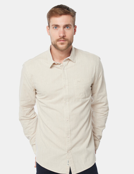 CAMISA DE LINO Beige