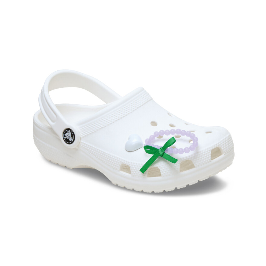 Jibbitz Heart Meta Beaded Dangle Multicolor