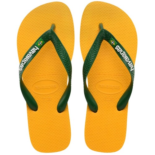 Ojotas Havaianas Brasil Logo Amarillo