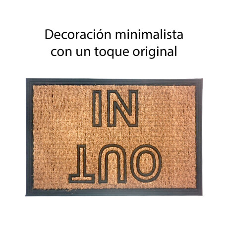 Alfombra Puerta Entrada Felpudo Coco Goma 40X60 In/out