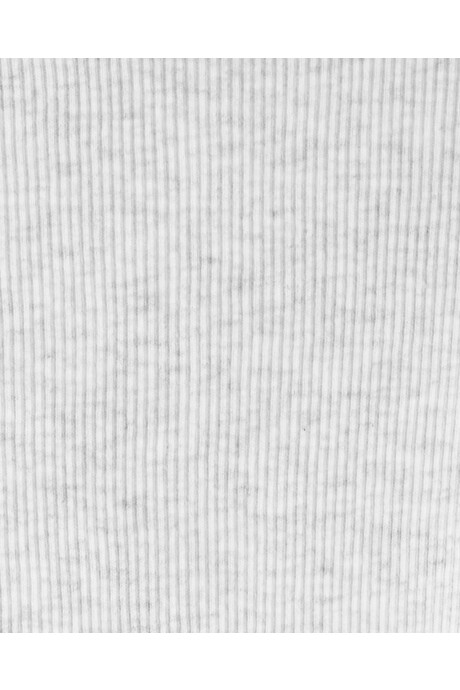 Pack dos remeras de algodón acanalado, blanca y gris Sin color
