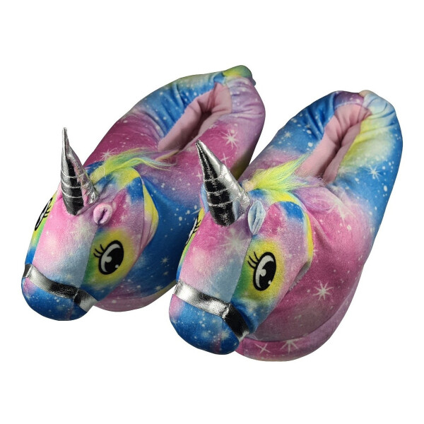 Pantuflas Unicornio Calentitos Talles Adulto Y Niños Variante Amarillo Unicornio
