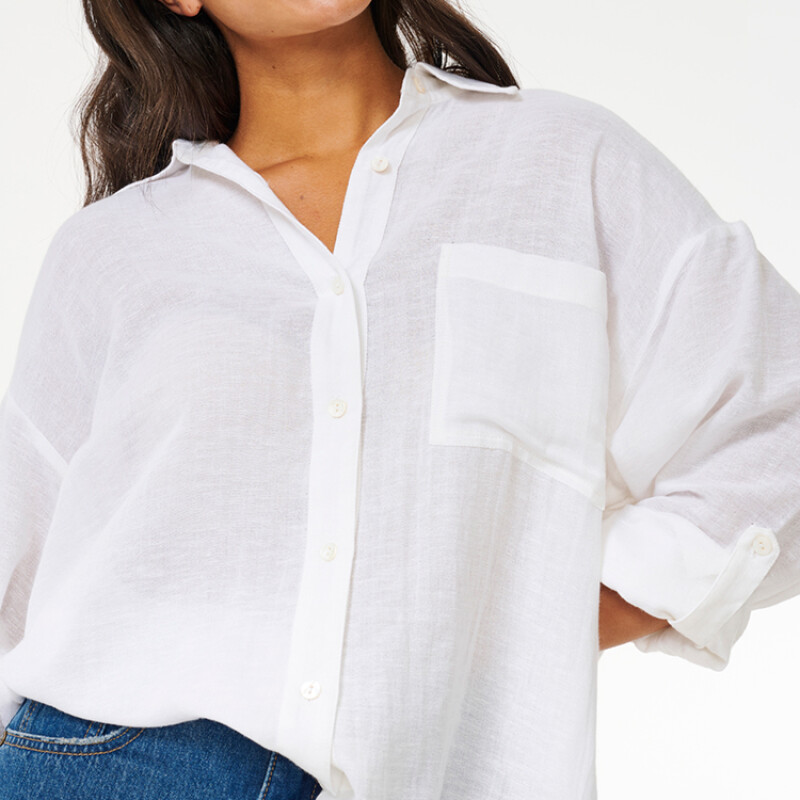Camisa Rip Curl Premium Surf Holiday Shirt - Blanco Camisa Rip Curl Premium Surf Holiday Shirt - Blanco