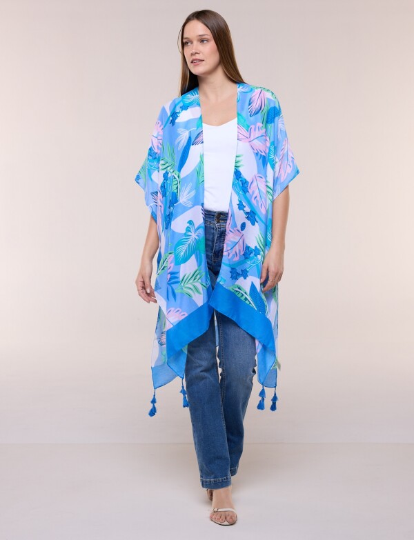 Kimono Floral AZUL/MULTI